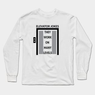 Elevator Jokes - Door Version Long Sleeve T-Shirt